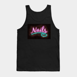 Neon Nails Sign Tank Top